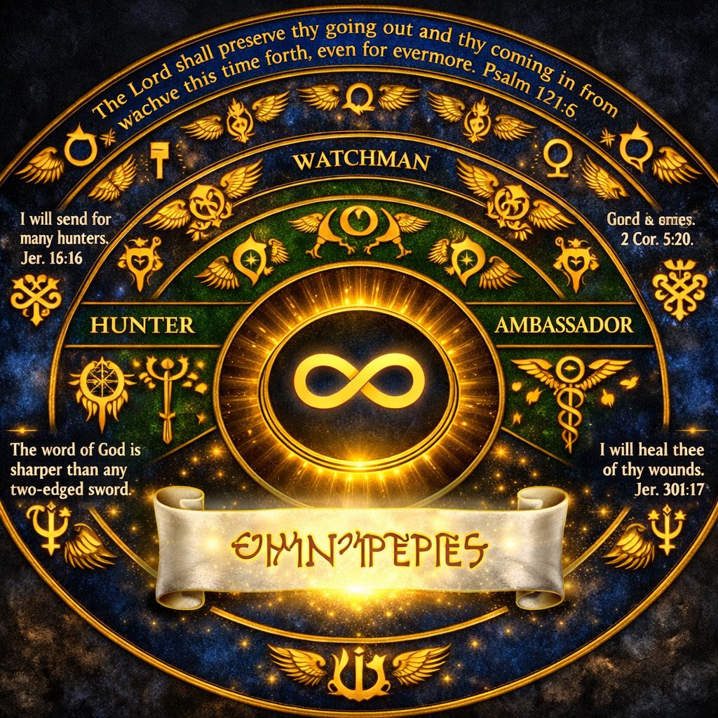 The NOI wheel: Watchman, Hunter and Ambassador around the infinity symbol